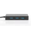 DIGITUS USB 3.0 Hub, 4-port Z zasilaczem 5V/2A Obudowa aluminiowa