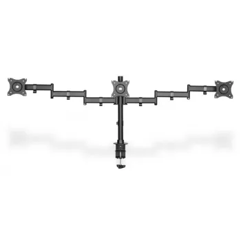 DIGITUS Triple Monitor Desk clamp mount, Czarny 90degree Swivel,45degree Tilt,rotate 360degree,15-27in TFT, max load 3x8Kg,VESA max100x100