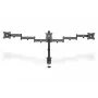 DIGITUS Triple Monitor Desk clamp mount, Czarny 90degree Swivel,45degree Tilt,rotate 360degree,15-27in TFT, max load 3x8Kg,VESA max100x100