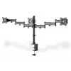 DIGITUS Triple Monitor Desk clamp mount, Czarny 90degree Swivel,45degree Tilt,rotate 360degree,15-27in TFT, max load 3x8Kg,VESA max100x100