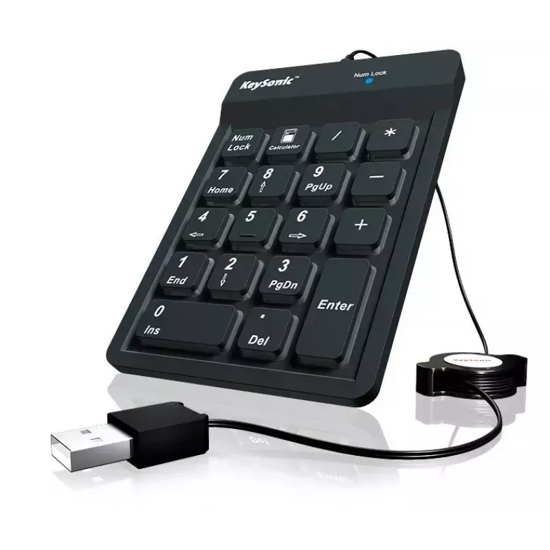 KeySonic ACK-118BK klawiatura numeryczna uniwersalna USB czarna