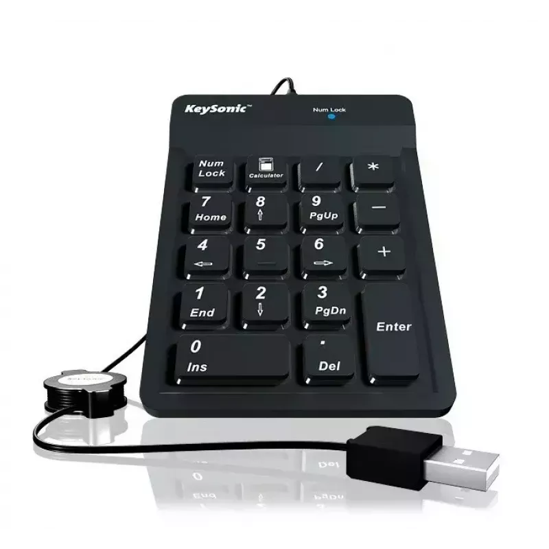 KeySonic ACK-118BK klawiatura numeryczna uniwersalna USB czarna