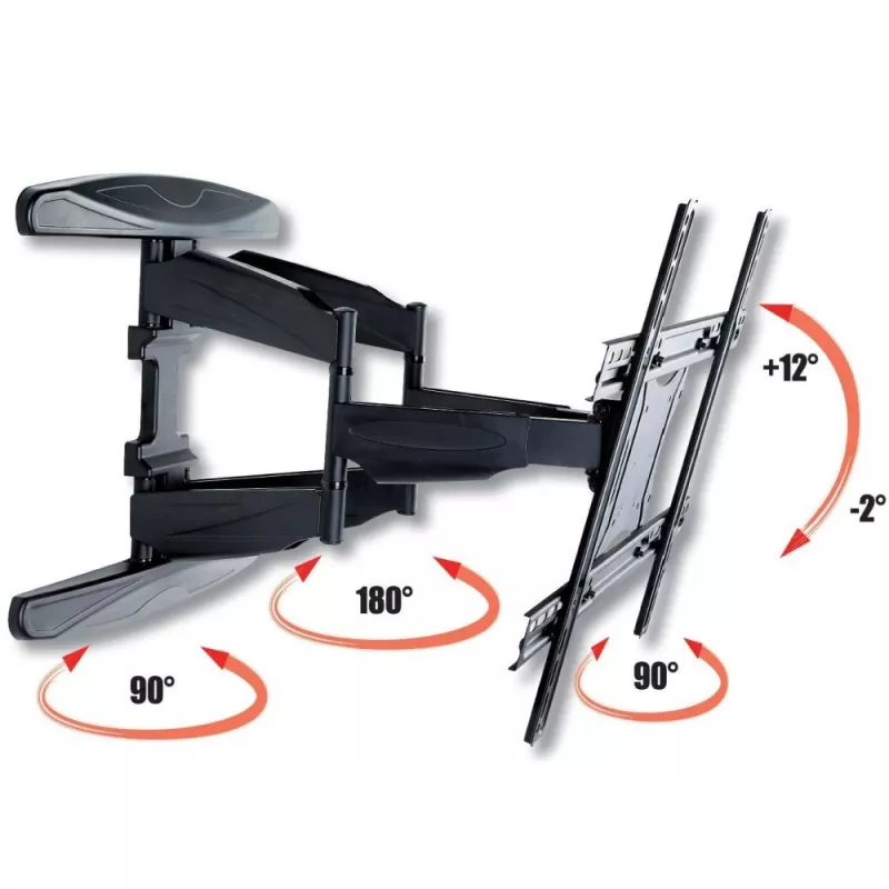 Techly 40-80 Ultra cienki Full Motion Uchwyt ścienny do telewizora LCD Czarny” ICA-PLB 172L