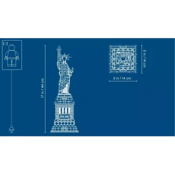Zestaw konstrukcyjny LEGO Architecture Statua Wolności 21042 — 1685 elementów, szczegółowy model Statuy Wolności