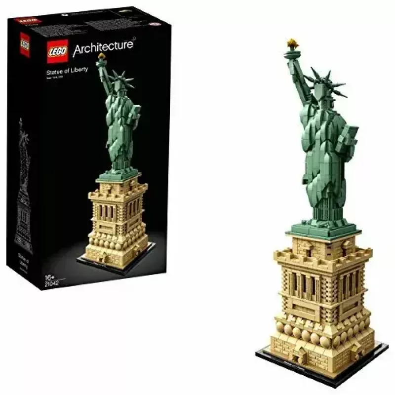 Zestaw konstrukcyjny LEGO Architecture Statua Wolności 21042 — 1685 elementów, szczegółowy model Statuy Wolności
