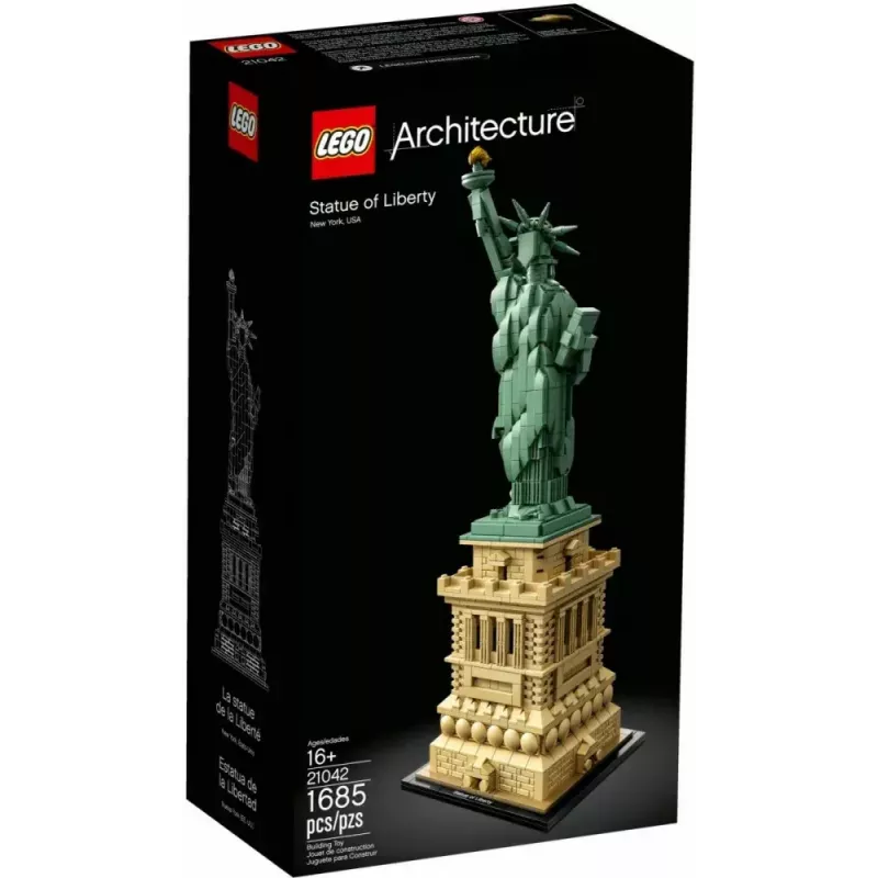 Zestaw konstrukcyjny LEGO Architecture Statua Wolności 21042 — 1685 elementów, szczegółowy model Statuy Wolności