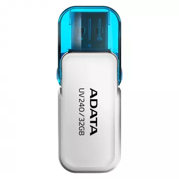 Pamięć USB ADATA UV240 32 GB USB Type-A 2.0, biała, obudowa z nakładką