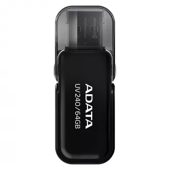Pamięć USB ADATA USB Type-A 2.0 64 GB UV240, czarna, konstrukcja z zatyczką