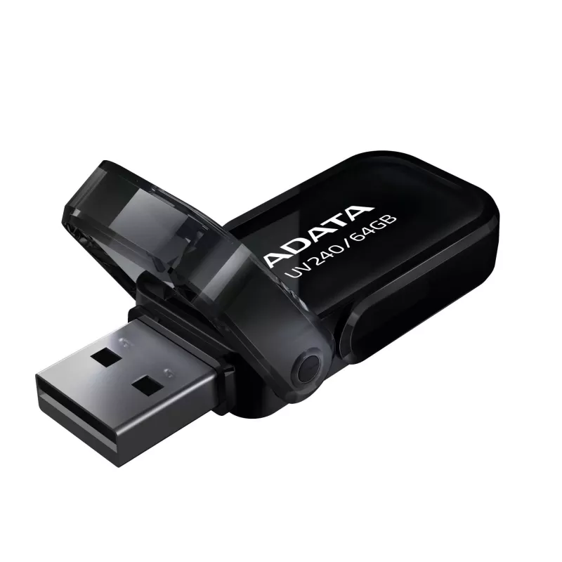 Pamięć USB ADATA USB Type-A 2.0 64 GB UV240, czarna, konstrukcja z zatyczką