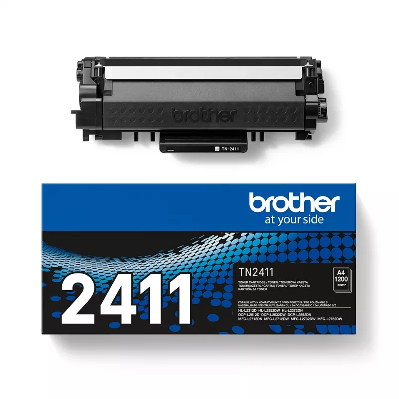 kaseta z tonerem Brother TN-2411 — Czarny, 1-pack, Laser printing, ~1200 stron