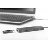 Koncentrator USB 3.0 DIGITUS, 7 portów, zasilacz 5V/3,5A, obudowa aluminiowa