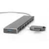 Koncentrator USB 3.0 DIGITUS, 7 portów, zasilacz 5V/3,5A, obudowa aluminiowa