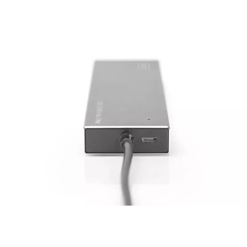 Koncentrator USB 3.0 DIGITUS, 7 portów, zasilacz 5V/3,5A, obudowa aluminiowa