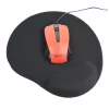 Podkładka pod mysz GEMBIRD MP-GEL-BK — czarna guma i żel z podpórką pod nadgarstek, 220×240 mm
