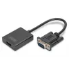 Konwerter DIGITUS VGA na HDMI + Audio (3.5 mm) Full HD (1080p), kabel o długości 15 cm, czarny