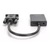 Konwerter DIGITUS VGA na HDMI + Audio (3.5 mm) Full HD (1080p), kabel o długości 15 cm, czarny