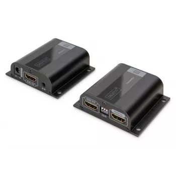 Zestaw przedłużacza HDMI DIGITUS, 50 m przez kabel sieciowy (CAT6/6a/7), EDID, 1x wyjście pętli HDMI, FHD 1080p