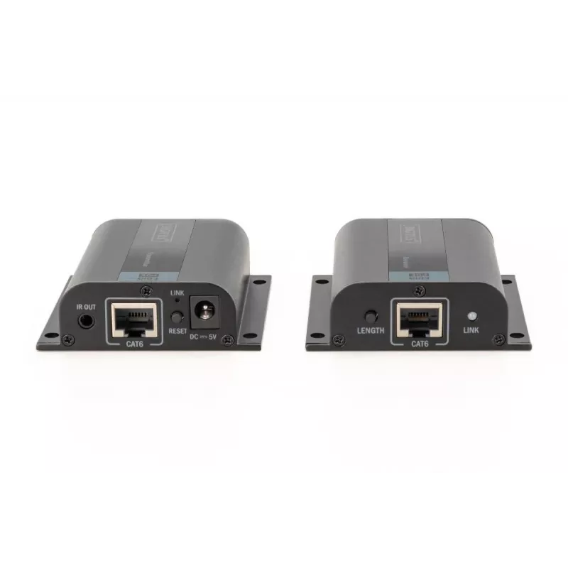 Zestaw przedłużacza HDMI DIGITUS, 50 m przez kabel sieciowy (CAT6/6a/7), EDID, 1x wyjście pętli HDMI, FHD 1080p