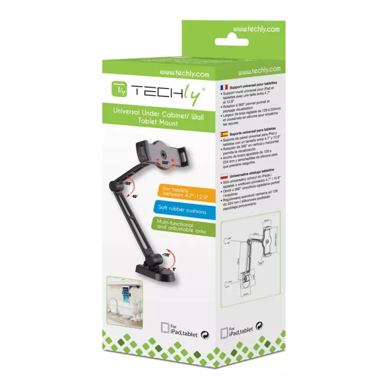 Techly ICA-TBL 2802 uchwyt Uchwyt pasywny Tablet/UMPC Czarny