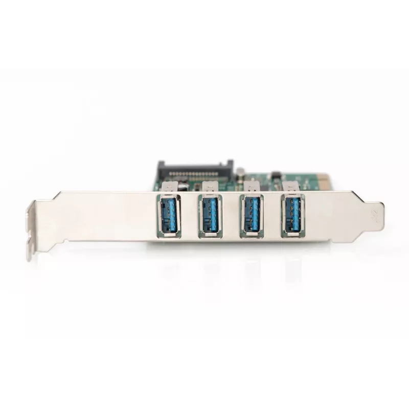 DIGITUS USB 3.0, 4 Porty, karta dodatkowa PCI-e 4 porty A/F zewnętrzne, chipset VL805