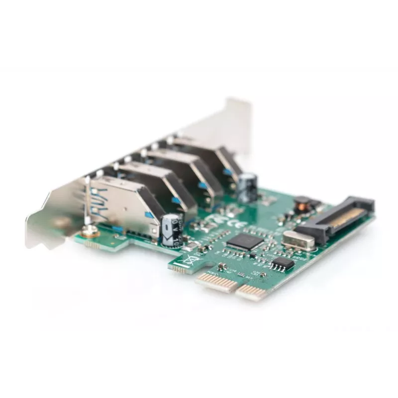 DIGITUS USB 3.0, 4 Porty, karta dodatkowa PCI-e 4 porty A/F zewnętrzne, chipset VL805