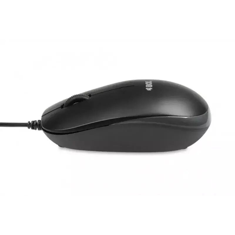 Zestaw przewodowej klawiatury i myszy IBOX IKMS606 — pełnowymiarowa klawiatura QWERTY UK English, USB, czarna, mysz 800 DPI