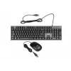 Zestaw przewodowej klawiatury i myszy IBOX IKMS606 — pełnowymiarowa klawiatura QWERTY UK English, USB, czarna, mysz 800 DPI