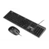 Zestaw przewodowej klawiatury i myszy IBOX IKMS606 — pełnowymiarowa klawiatura QWERTY UK English, USB, czarna, mysz 800 DPI