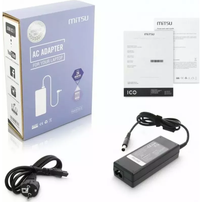 Zasilacz MITSU ZM/DEL19546 19.5V 4.62A do laptopów Dell (model 5ZM019)