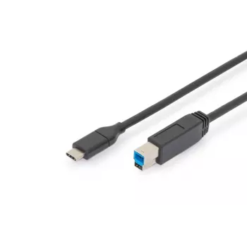 Kabel połączeniowy DIGITUS ASSMANN USB Type-C, typ C na B M/M, 2 m 3 A, 5 GB wersja 3.0 czarny