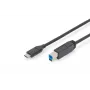 Kabel połączeniowy DIGITUS ASSMANN USB Type-C, typ C na B M/M, 2 m 3 A, 5 GB wersja 3.0 czarny