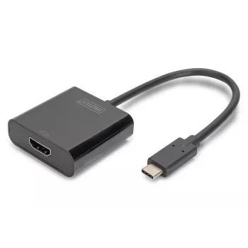 DIGITUS Adapter USB Type-C na HDMI, 4K/30 Hz długość kabla: 20 cm czarny