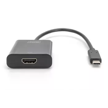 DIGITUS Adapter USB Type-C na HDMI, 4K/30 Hz długość kabla: 20 cm czarny