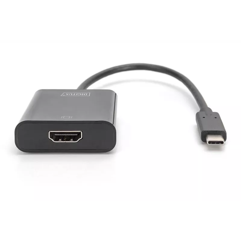 DIGITUS Adapter USB Type-C na HDMI, 4K/30 Hz długość kabla: 20 cm czarny