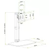 Uchwyt/stojak na monitor Techly ICA-LCD 260 68,6 cm (27 cali) Biurkowy Biały