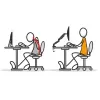 Uchwyt / stojak do monitora Techly ICA-LCD 514 68,6 cm (27 cali) Biurkowy Czarny