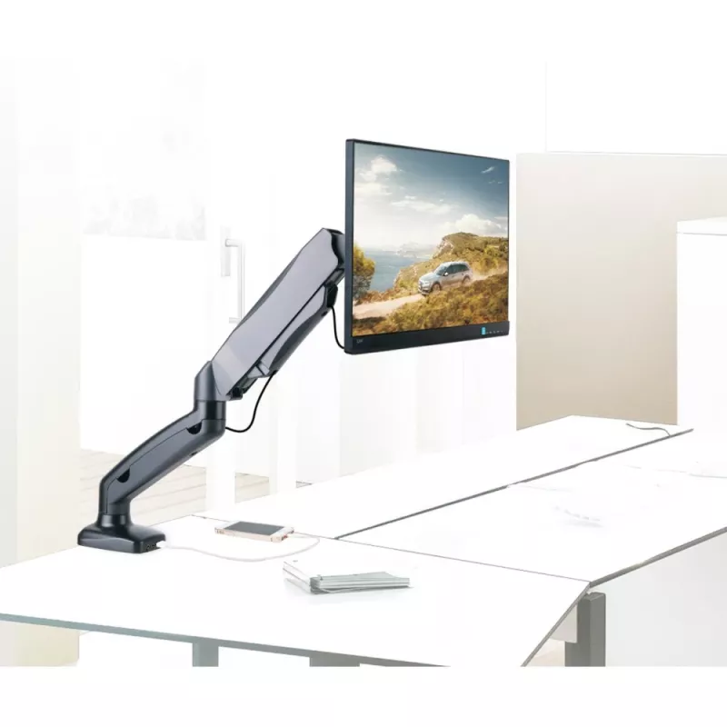 Uchwyt / stojak do monitora Techly ICA-LCD 514 68,6 cm (27 cali) Biurkowy Czarny