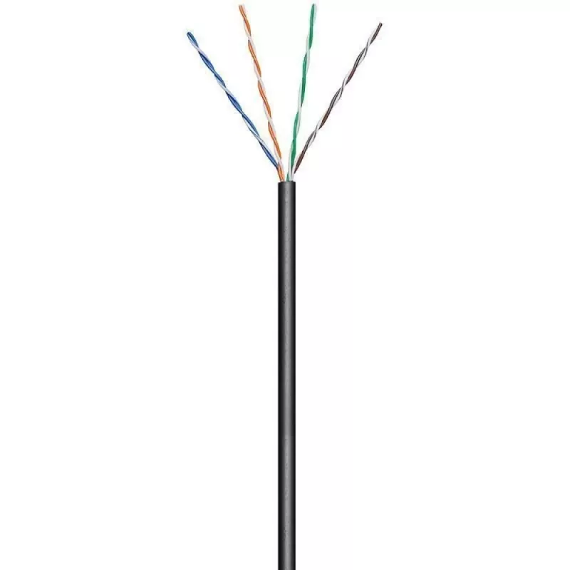 Techly ITP7-UTP-0100LO kabel sieciowy Czarny 100 m Cat5e U/UTP (UTP)