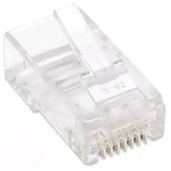 Intellinet Wtyki modułowe RJ45, Cat5e, UTP, 3-zębowe, do drutu pełnego, styki pozłacane 15 µm, opakowanie 100 szt.