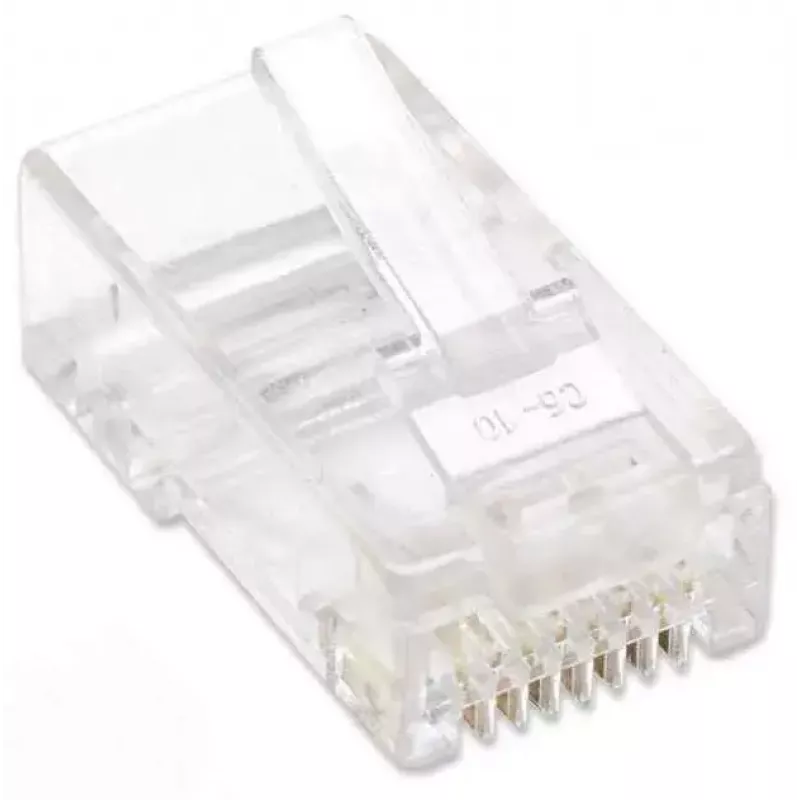 Intellinet Wtyki modułowe RJ45, Cat5e, UTP, 3-zębowe, do drutu pełnego, styki pozłacane 15 µm, opakowanie 100 szt.