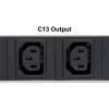 Intellinet 19 inch inteligentny PDU 8-portowy, 19 inch do montażu w szafie rack, inteligentny rozdzielacz zasilania C13; monitoruje moc, temperaturę i wilgotność