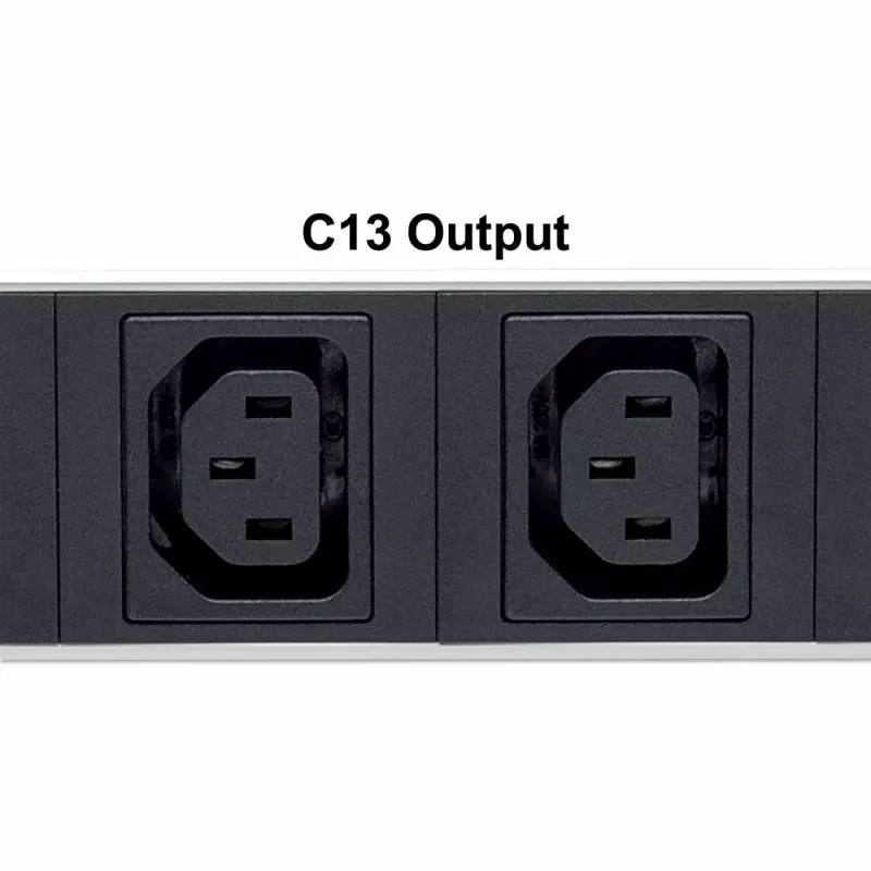 Intellinet 19 inch inteligentny PDU 8-portowy, 19 inch do montażu w szafie rack, inteligentny rozdzielacz zasilania C13; monitoruje moc, temperaturę i wilgotność