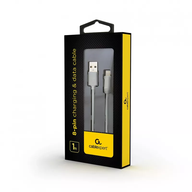 Kabel GEMBIRD USB do 8-pin do ładowania i transmisji danych, 1m – biały