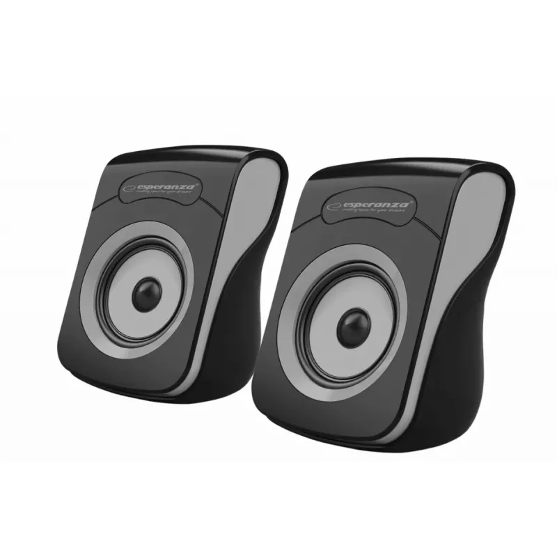 Głośniki 2.0 USB Flamenco czarno-szare, EP140KE, 6 W