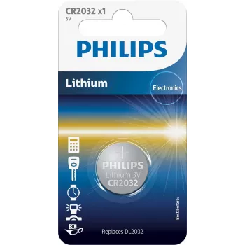 Philips Minicells Battery CR2032/01B, bateria jednorazowa, CR2032, litowa, 3 V, 1 szt., 10 lat