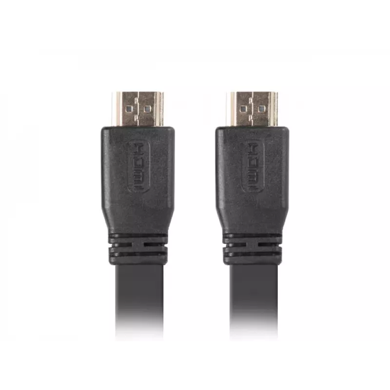 Kabel HDMI LANBERG CA-HDMI-21CU-0018-BK 1,8 m — HDMI 2.0, 18 Gbit/s, ARC, Ethernet, pozłacane złącza