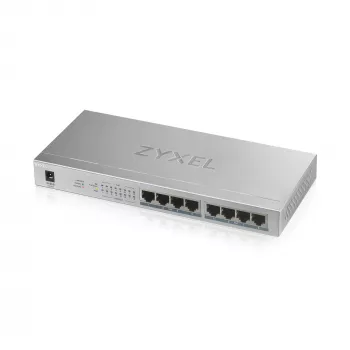 Zyxel GS1008HP Niezarządzany przełącznik Gigabit Ethernet (10/100/1000) Power over Ethernet (PoE) Szary