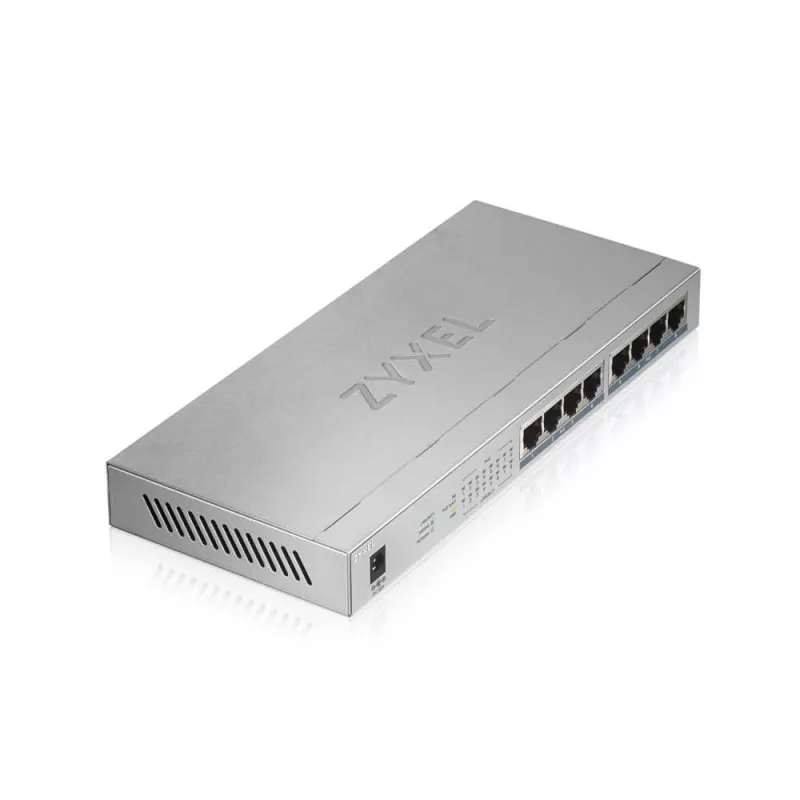 Zyxel GS1008HP Niezarządzany przełącznik Gigabit Ethernet (10/100/1000) Power over Ethernet (PoE) Szary
