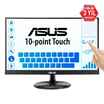 Monitor komputerowy ASUS VT229H 54,6 cm (21,5 cala) 1920 x 1080 pikseli Full HD LED Dotykowy Czarny