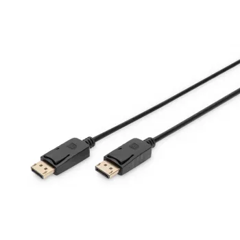 Kabel połączeniowy DIGITUS DisplayPort, DP M/M, 2 m z zabezpieczeniem, DP, zgodny z 1.1a, czarny